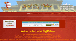 Desktop Screenshot of hotelrajpalacemhs.com